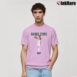 Men’s Milwaukee Bucks Damian Lillard Dame Time Classic T-Shirt in light pink | Soft, Breathable Everyday Wear