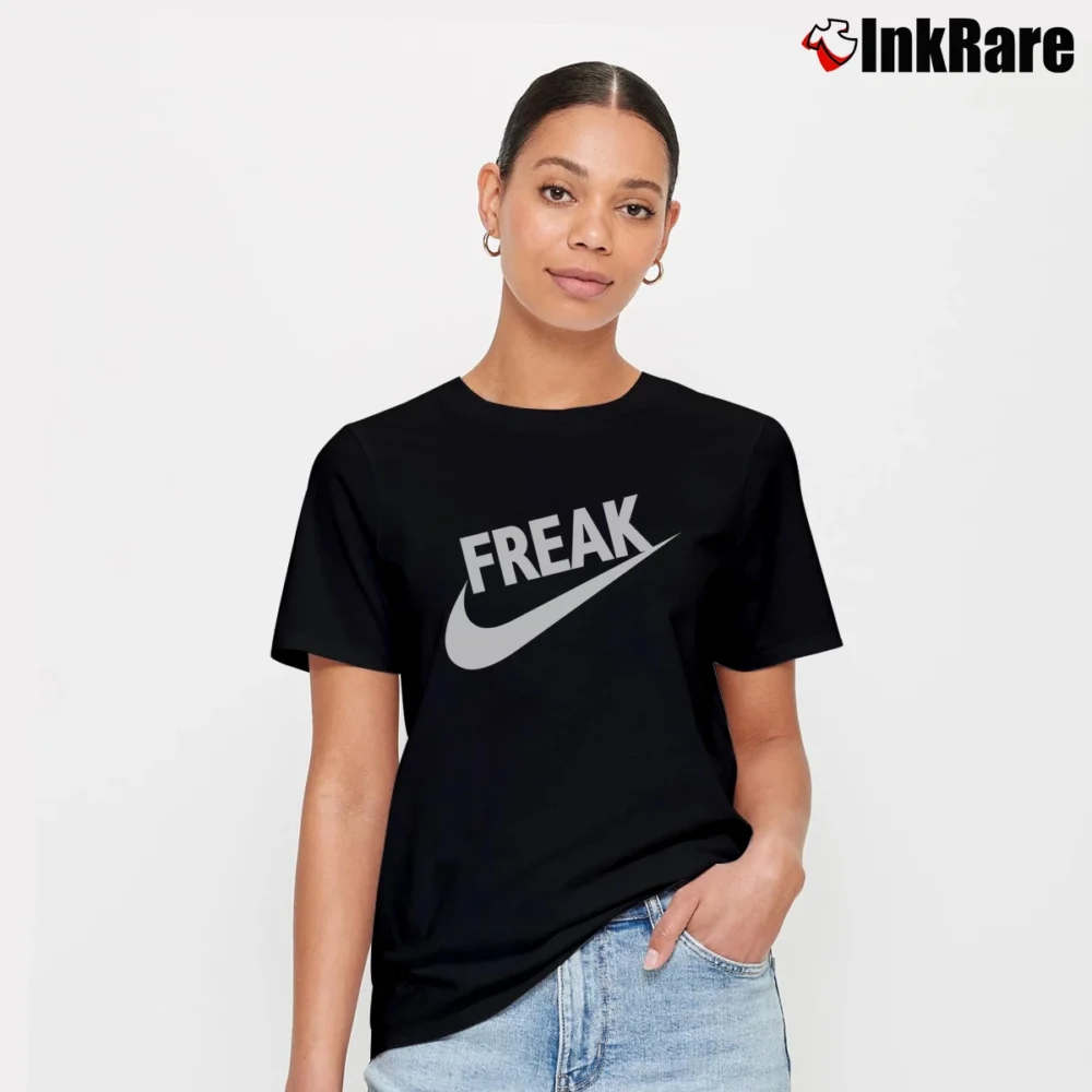 Women’s Milwaukee Bucks Giannis Antetokounmpo Freak Signature T-Shirt in black | Soft, Flattering Fit