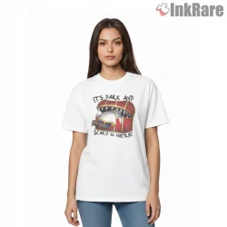 Mimic Chest Funny Dark Humor Fantasy Anime Shirt on white short sleeve shirt for women graphic tee