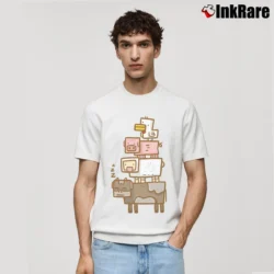 Men’s Minecraft Animal Totem Classic T-Shirt in white | Soft, Breathable Everyday Wear