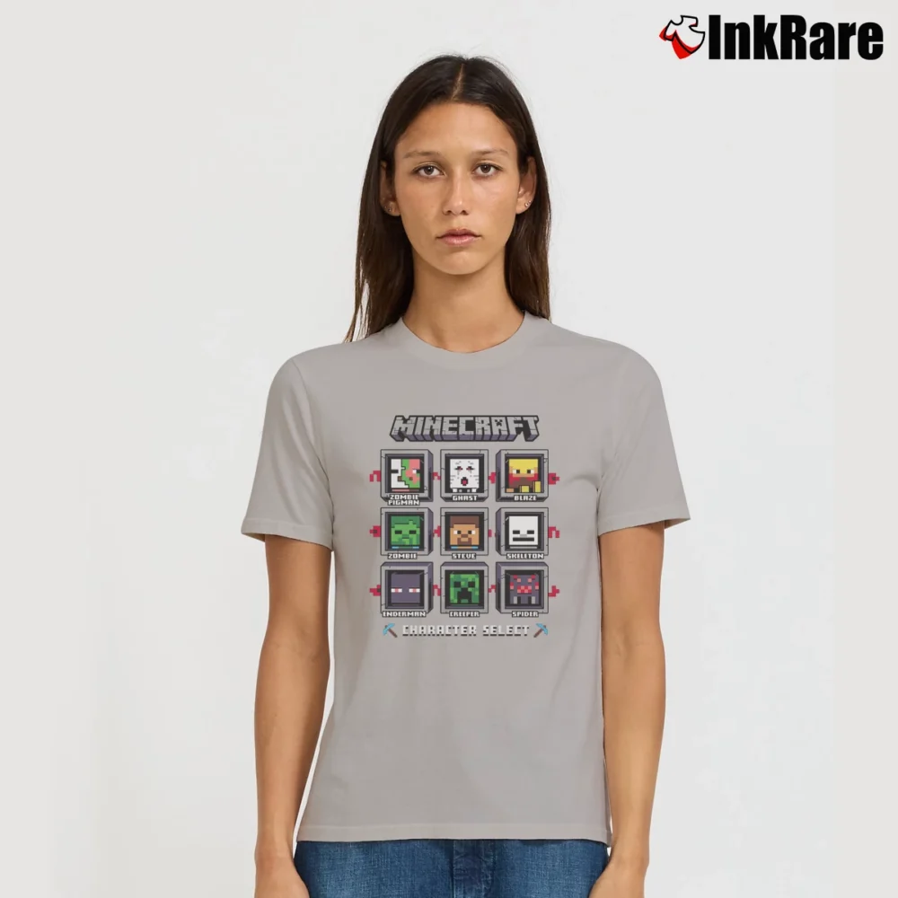 Women’s Minecraft Character Select T-Shirt in sport grey | Soft, Flattering Fit