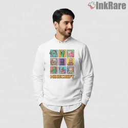 Minecraft Character Spawn Grid Pixel Collection Shirt on graphic shirt for men graphic tee