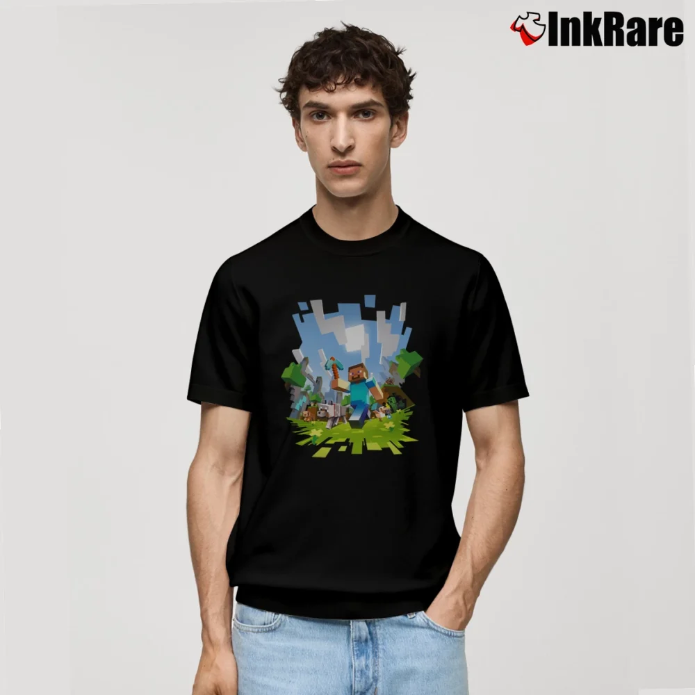 Men’s Minecraft New Adventure Classic T-Shirt in black | Soft, Breathable Everyday Wear