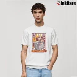 Men’s Minecraft Runaway Cart Classic T-Shirt in white | Soft, Breathable Everyday Wear