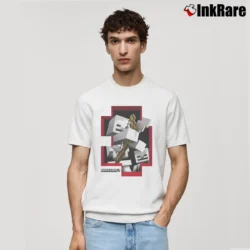Men’s Minecraft Skeleton Break Through Classic T-Shirt in white | Soft, Breathable Everyday Wear