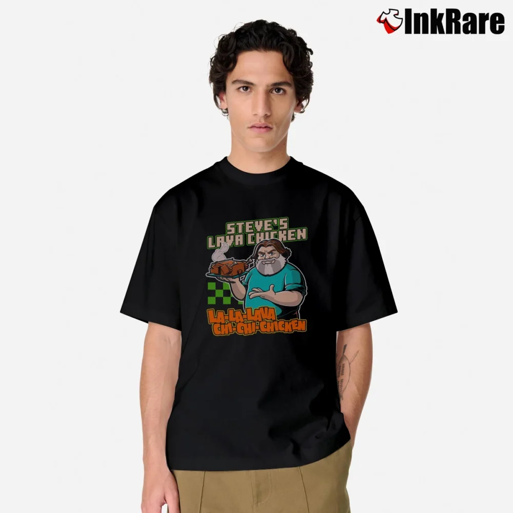 Men’s Minecraft Steve's Lava Chicken Classic T-Shirt in black | Soft, Breathable Everyday Wear
