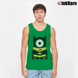Men’s Minion Batman Cartoon Parody DC Comics Tank Top in irish green | Breathable, Active-Friendly Design