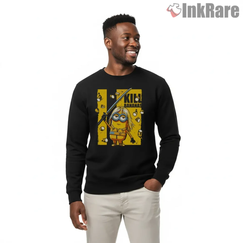 Minions Kill Bill Banana Samurai Mashup Funny Shirt on graphic shirt for men graphic tee
