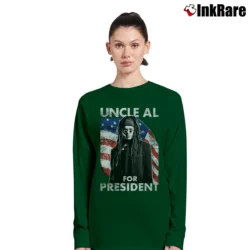 Women’s Ministry Uncle Al For President Long-Sleeve Top in forest green | Sleek, Versatile, All-Season