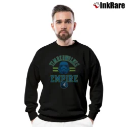 Men’s Minnesota Timberwolves Star Wars Empire Crewneck Sweatshirt in black | Cozy Fabric, Clean Style