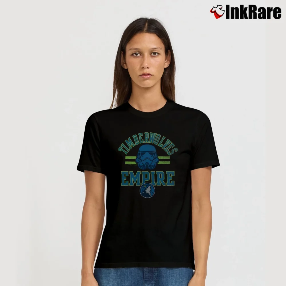 Women’s Minnesota Timberwolves Star Wars Empire Signature T-Shirt in black | Soft, Flattering Fit