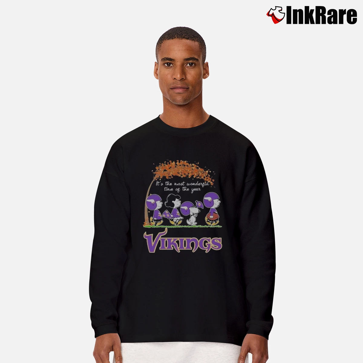 Minnesota Vikings Fall Is The Most Beautiful Time Of The Year Snoopy Men’s Long-Sleeve Tee in black – Versatile Layering Men’s Minnesota Vikings Fall Is The Most Beautiful Time Of The Year Snoopy Long-Sleeve Shirt in black | Sleek, Lightweight, Year-Round Wear