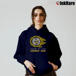 Women’s Minnesota Vikings NFL Star Wars Super Bowl Fan Gift Cozy Hoodie in navy | Warm, Structured, Stylish