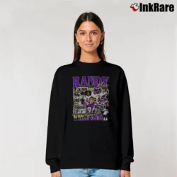 Women’s minnesota vikings randy moss vintage bootleg for NFL Throwback Fans Relaxed Sweatshirt in black | Soft, Laid-Back Vibe