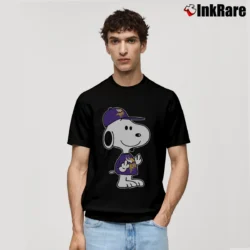 Men’s Minnesota Vikings Snoopy Double Middle Fingers Fck You Classic T-Shirt in black | Soft, Breathable Everyday Wear