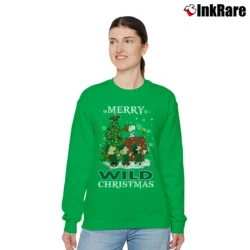 Women’s Minnesota Wild Christmas Snoopy Relaxed Sweatshirt in irish green | Soft, Laid-Back Vibe