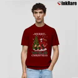 Men’s Minnesota Wild Christmas Snoopy Classic T-Shirt in maroon | Soft, Breathable Everyday Wear