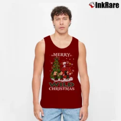 Men’s Minnesota Wild Christmas Snoopy Tank Top in maroon | Breathable, Active-Friendly Design