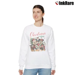 Women’s Minnie And Mickey Christmas On Main Street Relaxed Sweatshirt in white | Soft, Laid-Back Vibe