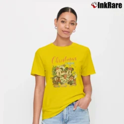 Women’s Minnie And Mickey Christmas On Main Street Signature T-Shirt in yellow | Soft, Flattering Fit