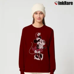 Women’s Minnie Mouse Disney Mickey Long-Sleeve Top in maroon | Sleek, Versatile, All-Season