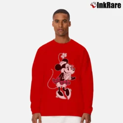 Men’s Minnie Mouse Disney Mickey Long-Sleeve Shirt in red | Sleek, Lightweight, Year-Round Wear