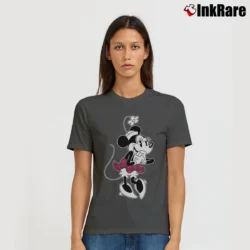 Women’s Minnie Mouse Disney Mickey Signature T-Shirt in charcoal | Soft, Flattering Fit