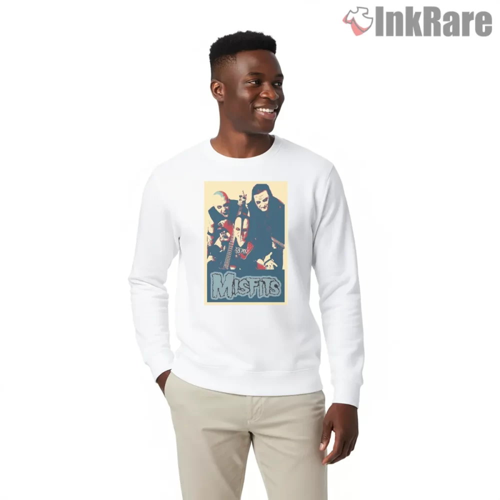 Misfits Band Portrait Guitar Poster Shirt on graphic shirt for men graphic tee