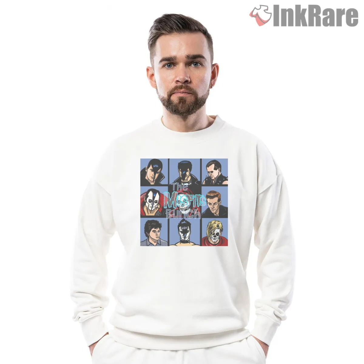 Misfits Bunch Cartoon Portrait Grid Shirt on graphic shirt for men graphic tee