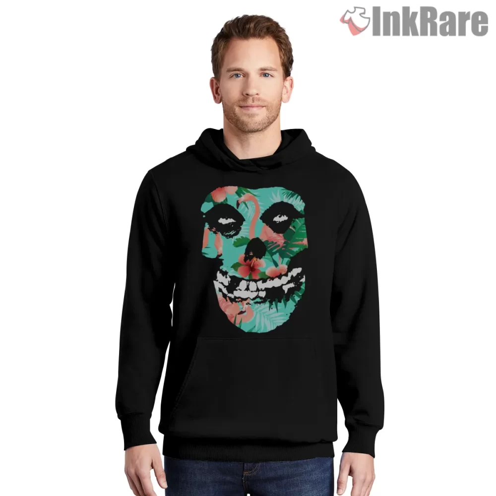 Misfits Crimson Ghost Tropical Summer Shirt on black hoodie for men graphic tee