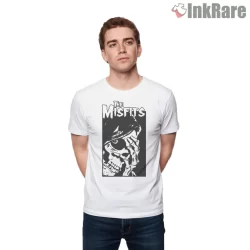 Misfits Crimson Skull Shadow Face Shirt on white short sleeve shirt for men graphic tee