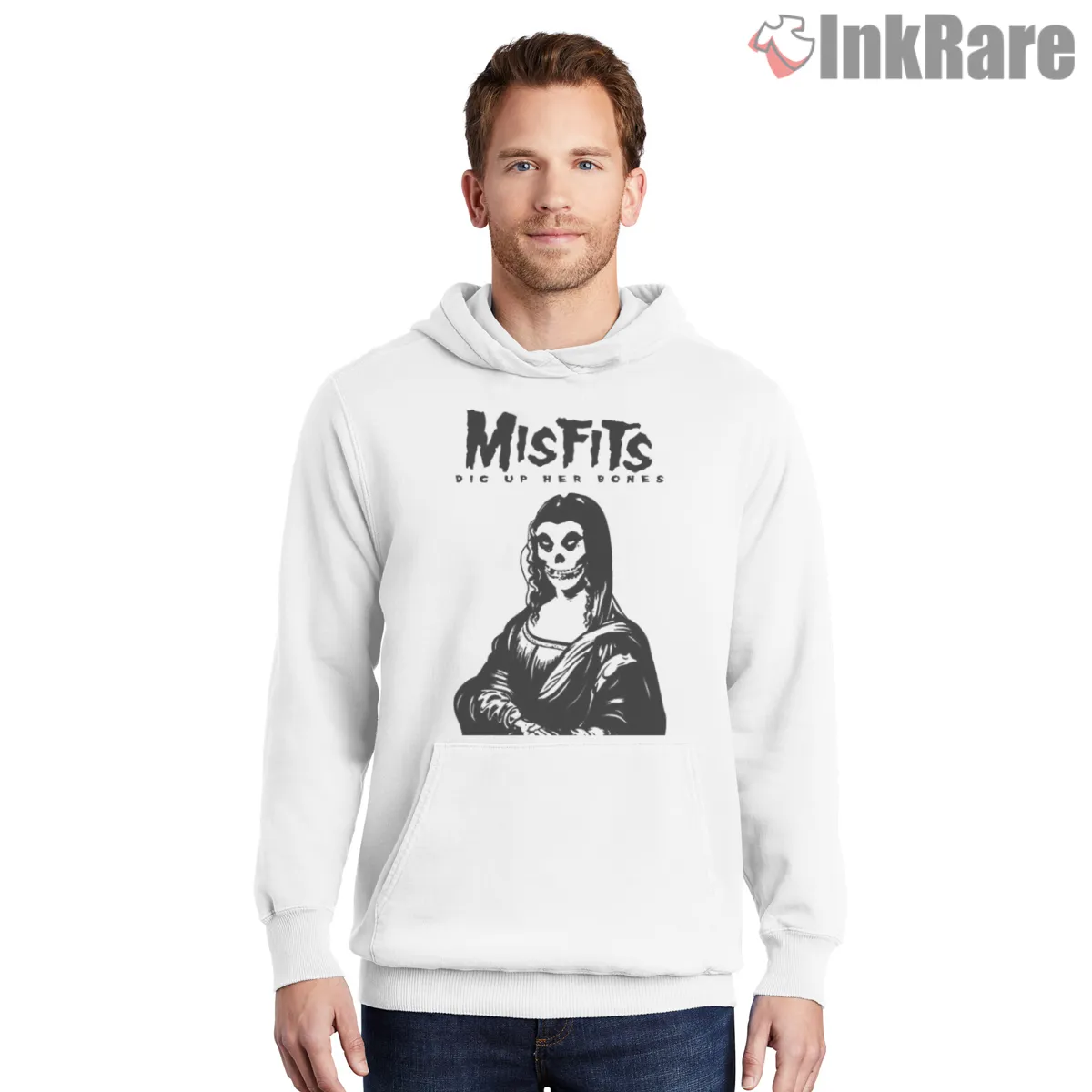 Misfits Dig Up Her Bones Mona Parody Shirt on white hoodie for men graphic tee