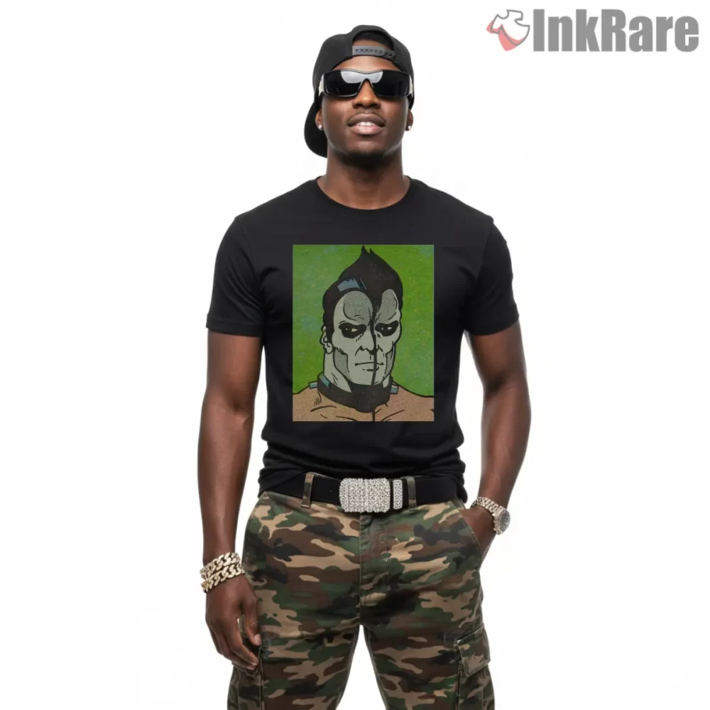 Misfits Doyle Wolfgang Von Frankenstein Vegan Monster Portrait Shirt on black short sleeve shirt for men graphic tee