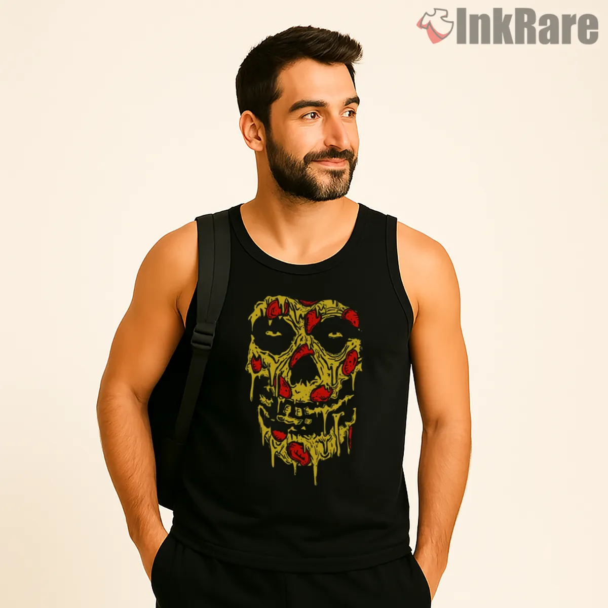 Misfits Grateful Pizza Parody Tank Top Black Misfits Grateful Pizza Parody Shirt on black tank top for men graphic tee