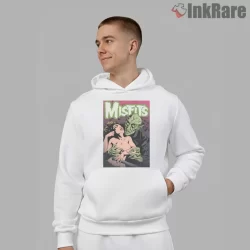 Misfits Green Goblin Horror Pulp Art Shirt on white hoodie for men graphic tee