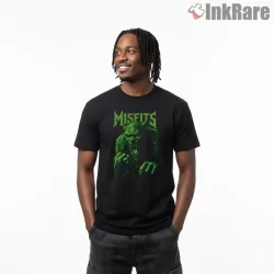 Misfits Green Hell Werewolf Fury Shirt on black short sleeve shirt for men graphic tee