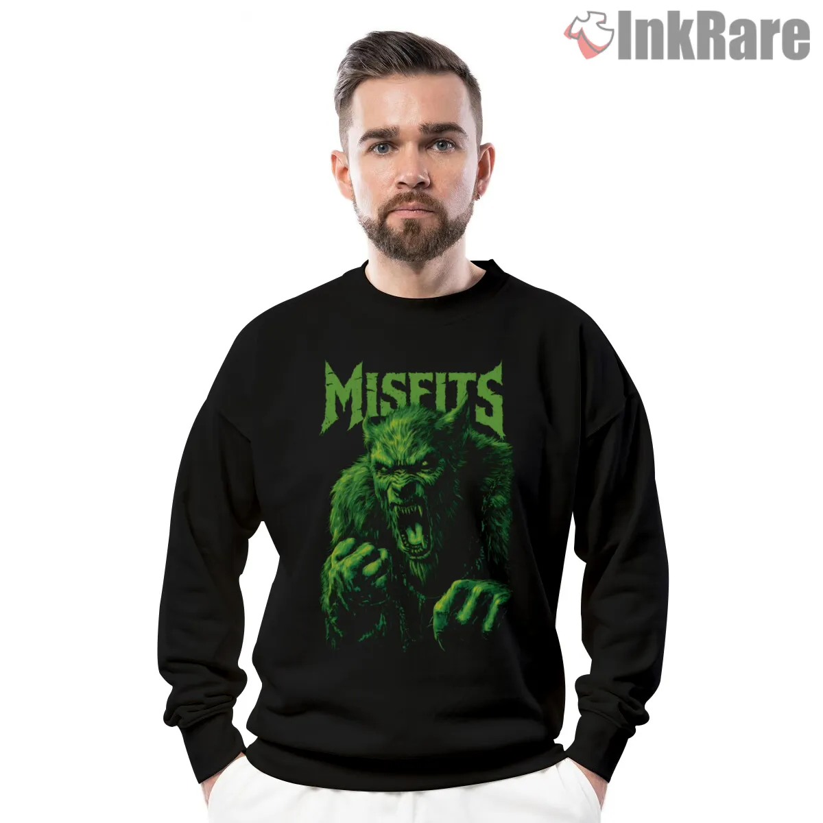 Misfits Green Hell Werewolf Fury Shirt Misfits Green Hell Werewolf Fury Shirt on graphic shirt for men graphic tee
