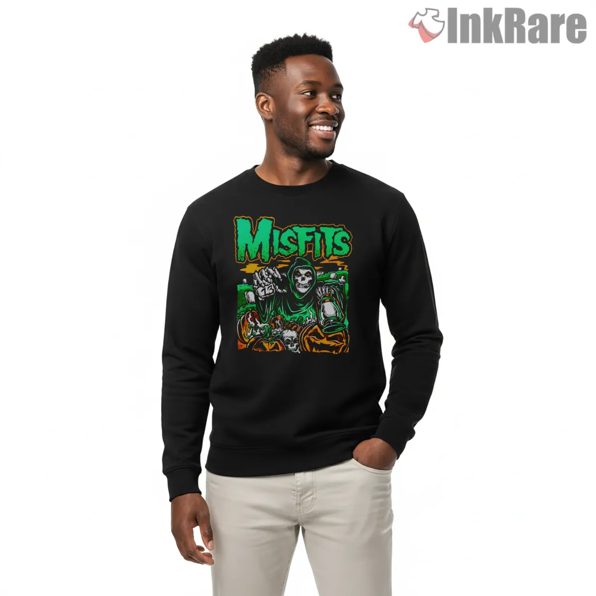 Misfits Green Horror Pumpkin Graveyard Shirt Misfits Green Horror Pumpkin Graveyard Shirt on graphic shirt for men graphic tee