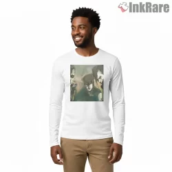 Misfits Haunted Watercolor Portrait Mood Shirt on white long sleeve shirt for men graphic tee