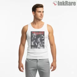 Misfits Live Stage Photo Vintage Punk Shirt on white tank top for men graphic tee