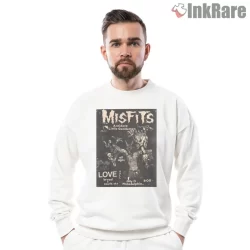 Misfits Love Hall Philadelphia Underground Flyer Shirt on graphic shirt for men graphic tee
