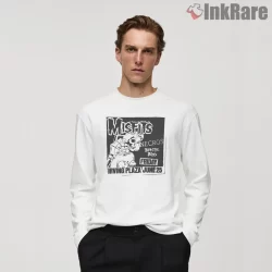 Misfits Necros Beastie Boys Irving Plaza Flyer Shirt on white long sleeve shirt for men graphic tee