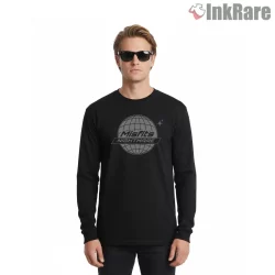 Misfits Nightmare Globe Logo Shirt on black long sleeve shirt for men graphic tee