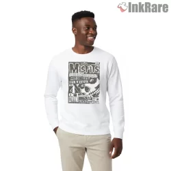 Misfits October Gig Flyer Skull Collage Shirt on graphic shirt for men graphic tee