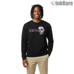 Misfits Pink Logo Glam Skull Face Shirt on graphic shirt for men graphic tee