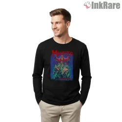 Misfits Resurrection Psychedelic Neon Poster Shirt on black long sleeve shirt for men graphic tee