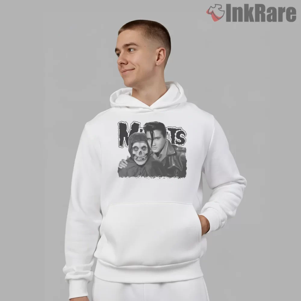 Misfits Rockabilly Icon Photo Mashup Shirt on white hoodie for men graphic tee