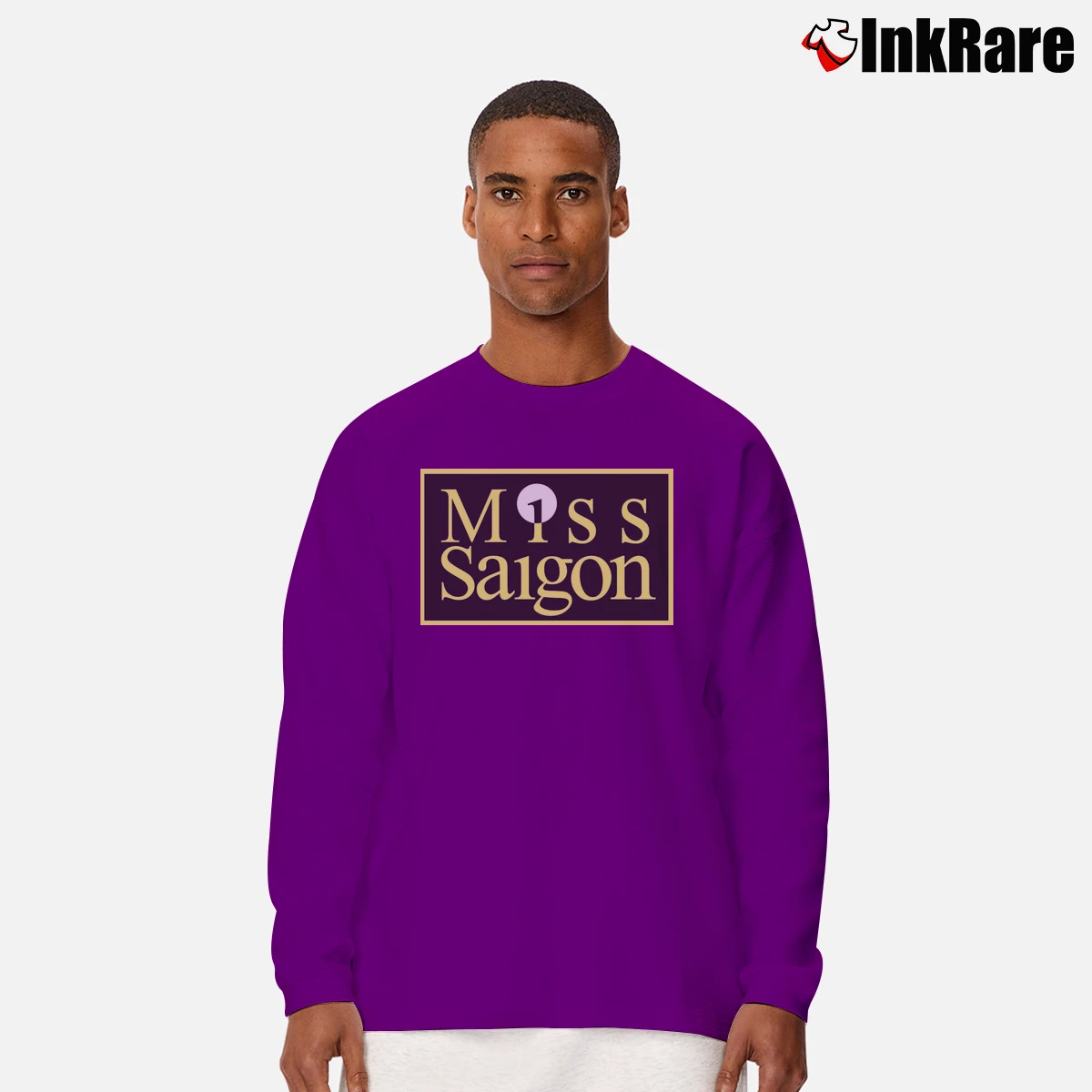 Men’s Miss Saigon Broadway Musical Long-Sleeve Shirt in purple | Sleek, Lightweight, Year-Round Wear