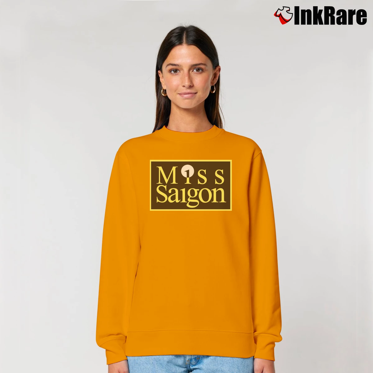 Women’s Miss Saigon Broadway Musical Relaxed Sweatshirt in orange | Soft, Laid-Back Vibe