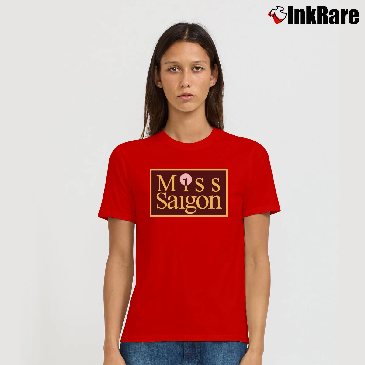 Women’s Miss Saigon Broadway Musical Signature T-Shirt in red | Soft, Flattering Fit